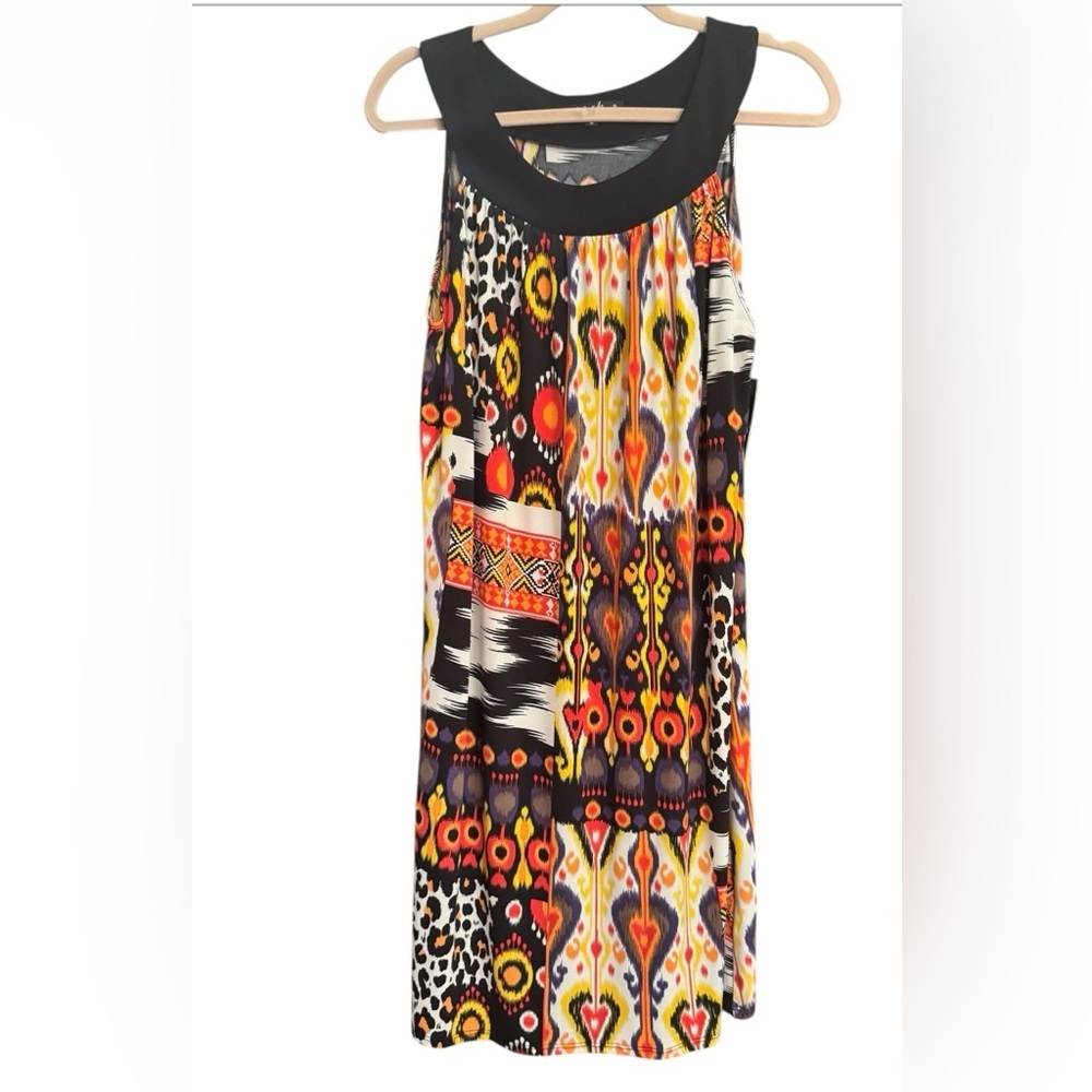 Tiana B NWT Mixed Patterns Multi Colored Sleeveless Dress